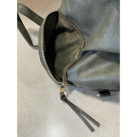 Sondra Roberts Squared Pebbled Green Backpack Bag Purse Casual Vegan Leather EUC - Picture 7 of 12